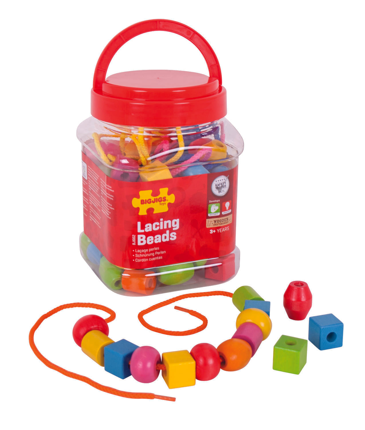Set margele din lemn pentru insirat