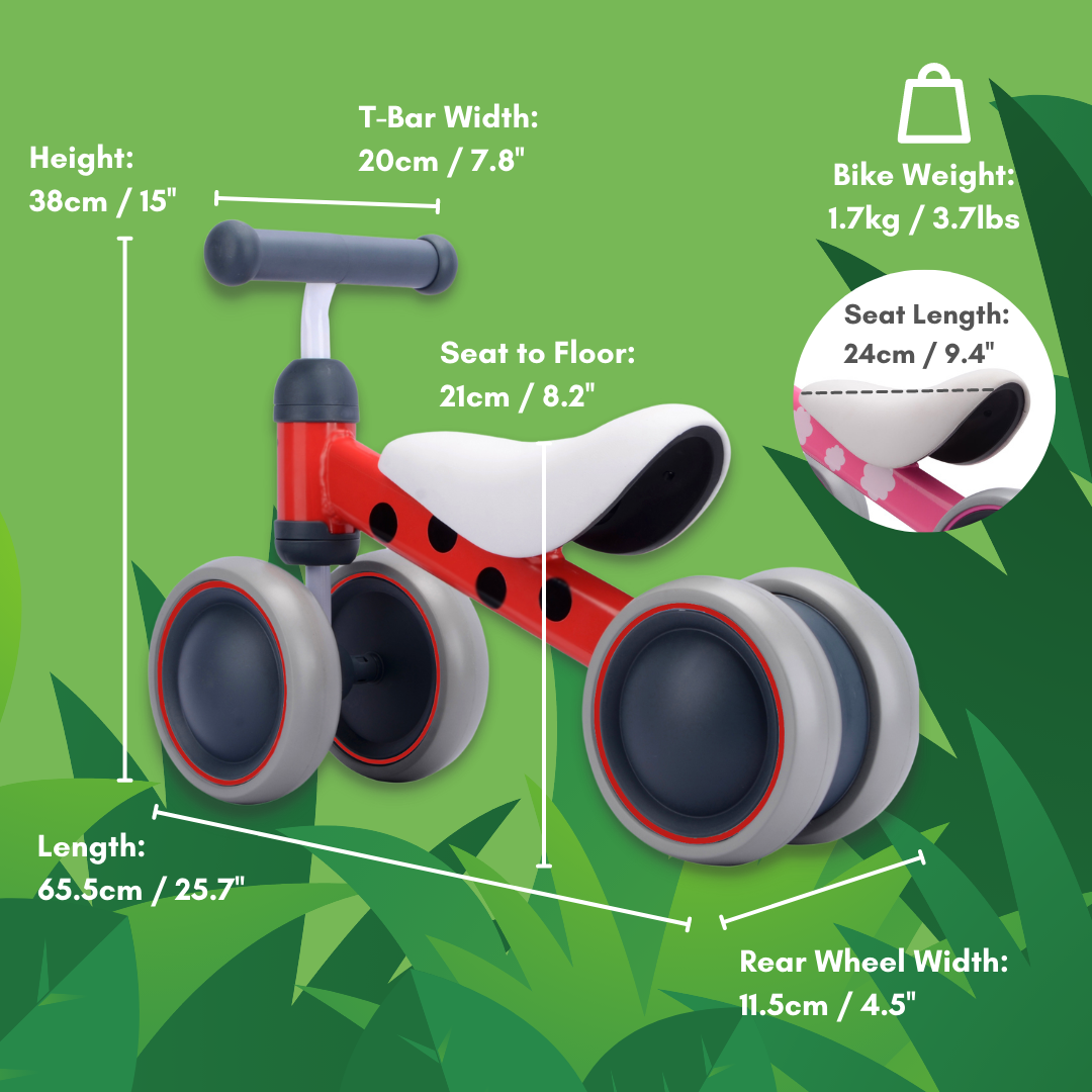 Trotineta cadru metal fara pedale bebelusi - Ride On, Buburuza