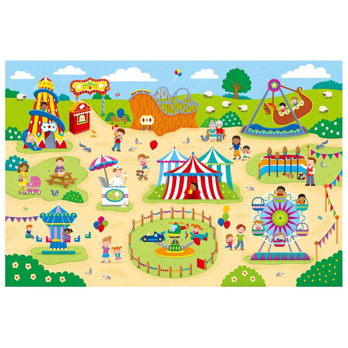 Puzzle Podea: Parcul de distractii (30 piese)