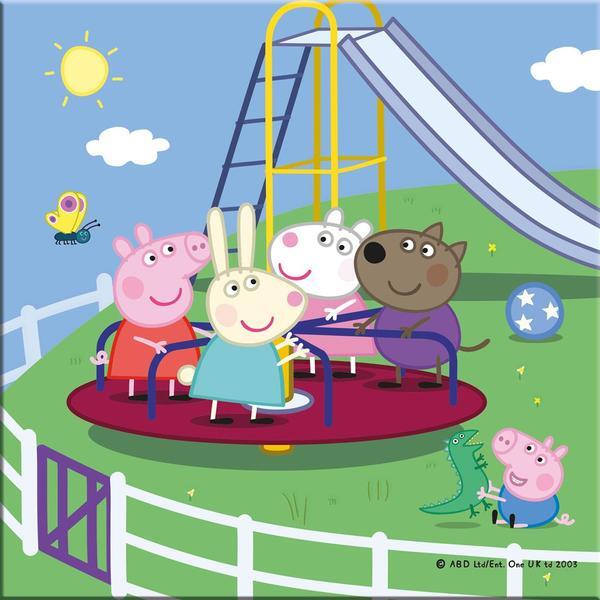 Puzzle 3 in 1 - Purcelusa Peppa in vacanta (3 x 55 piese)