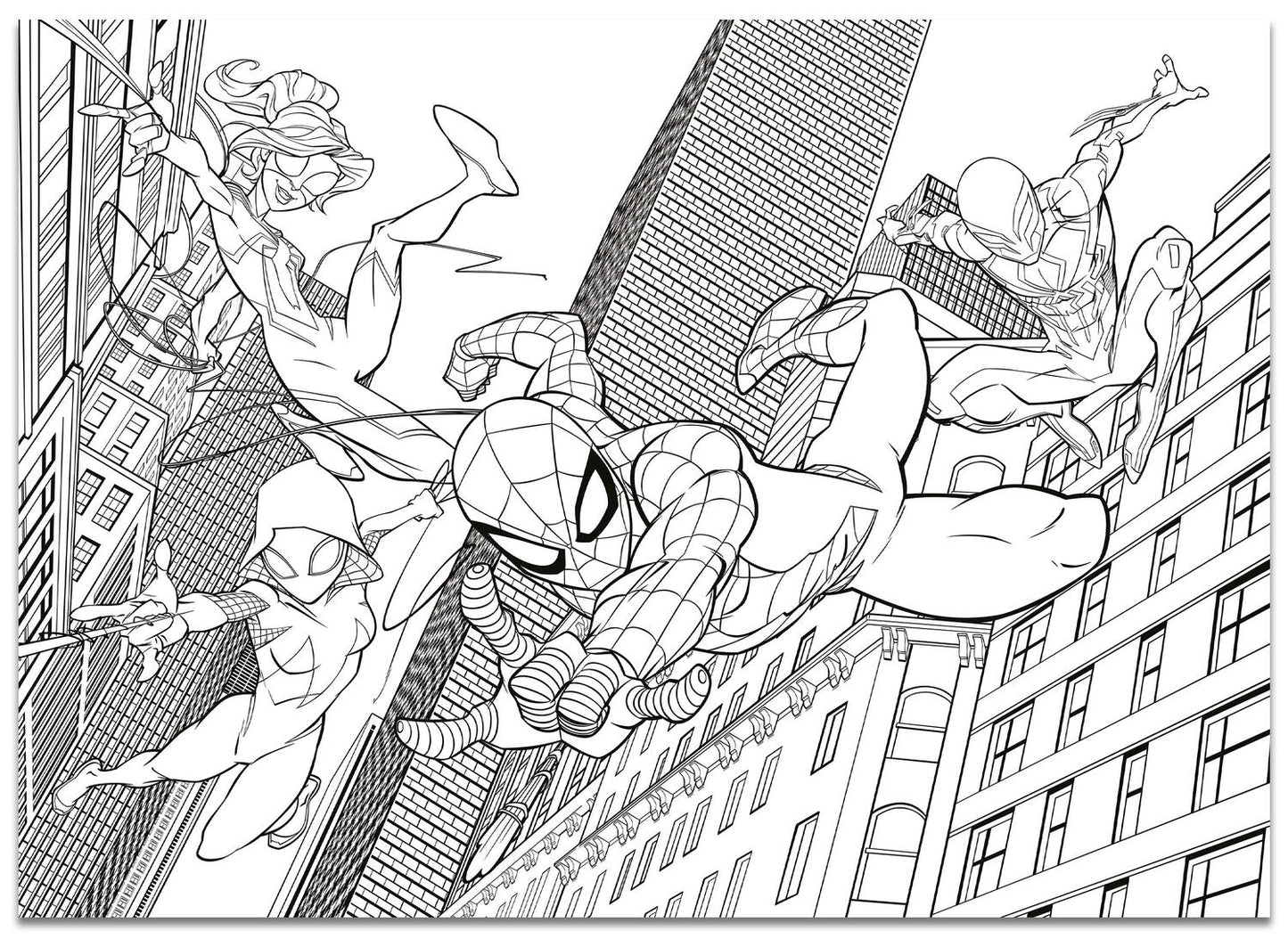 Puzzle de colorat maxi - Spiderman (4 x 48 de piese)