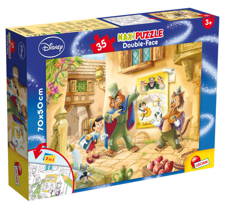 Puzzle de colorat maxi - Pinocchio (35 piese)