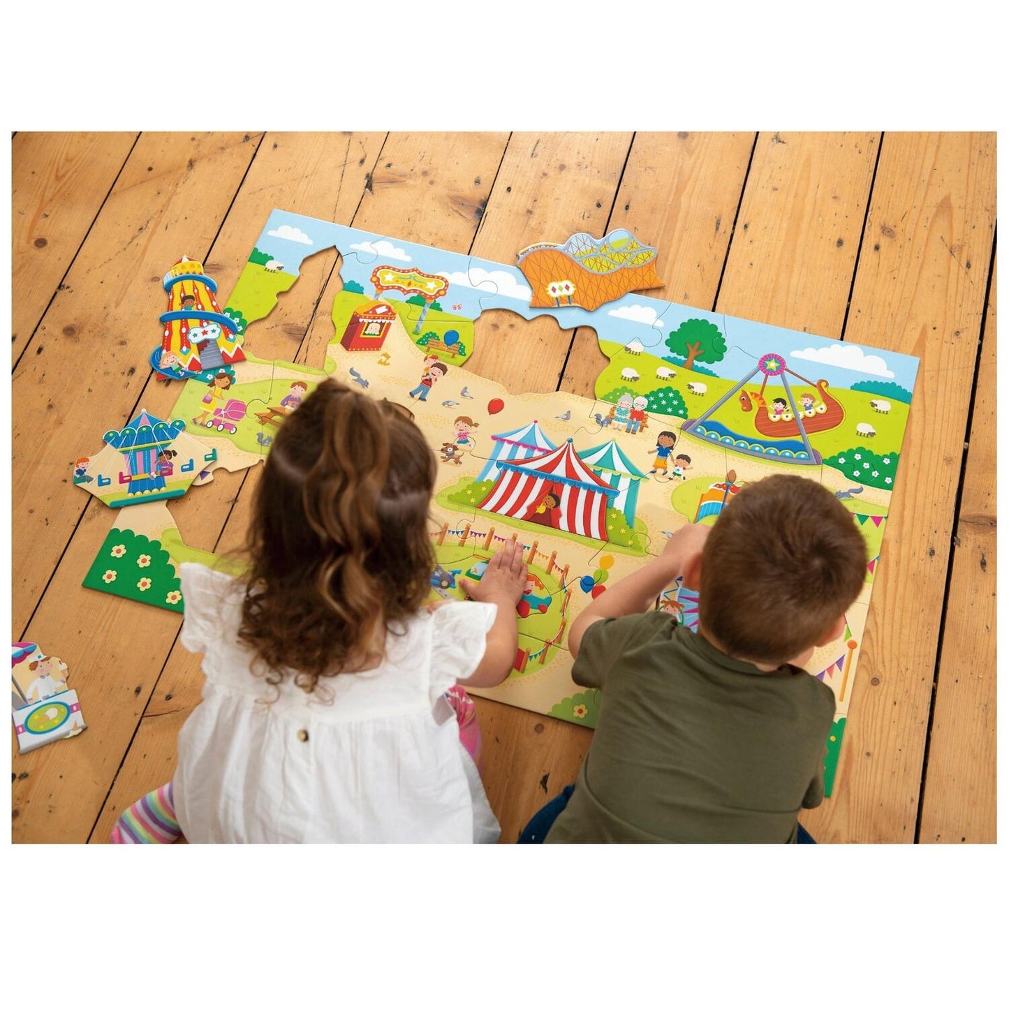 Puzzle Podea: Parcul de distractii (30 piese)