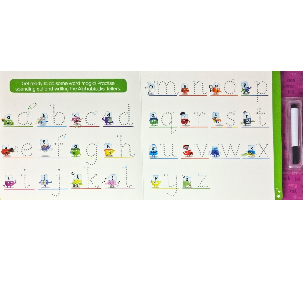 Carticica Scriu si Sterg Alphablocks - Cuvinte magice