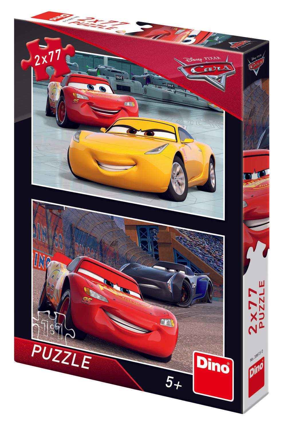 Puzzle 2 in 1 - Cars 3: Cursa cea mare (2 x 77 piese)