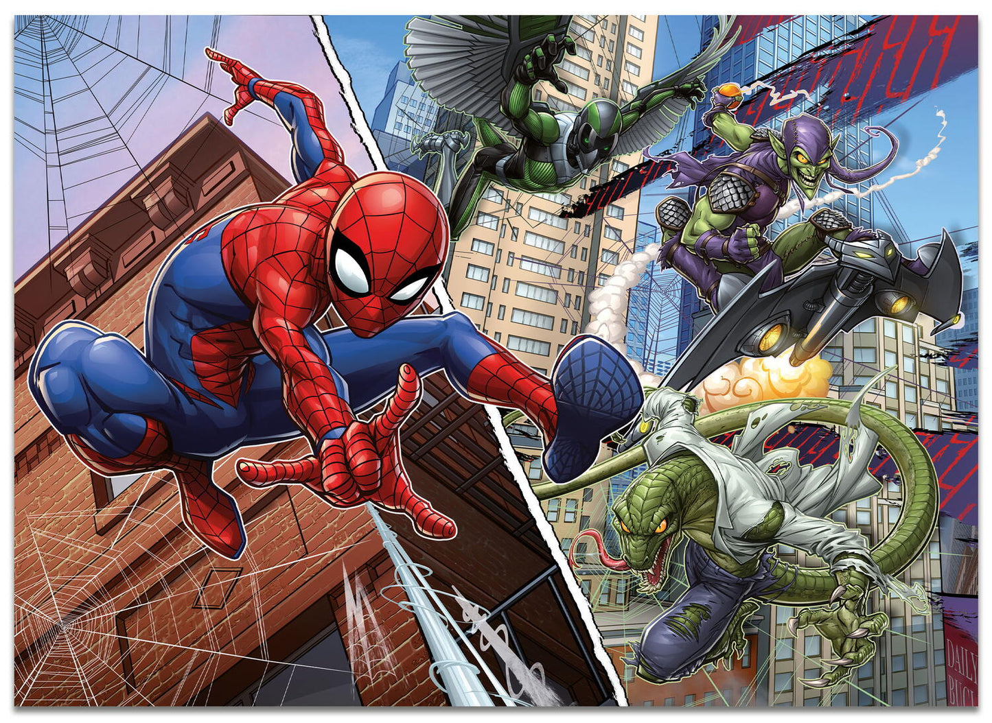 Puzzle de colorat maxi - Spiderman (4 x 48 de piese)