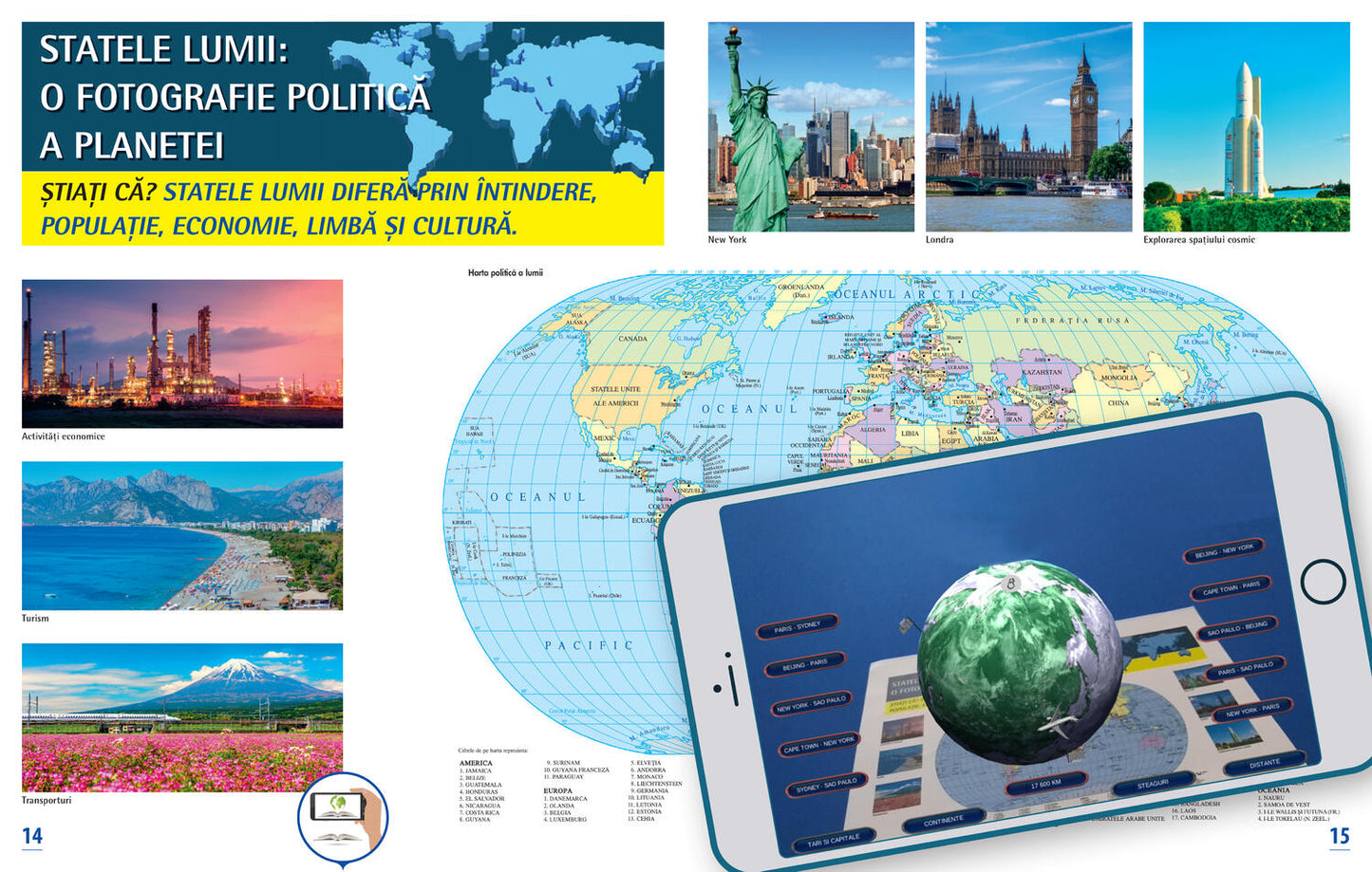 Atlas geografic scolar. Cunoasterea Terrei prin realitatea augmentata