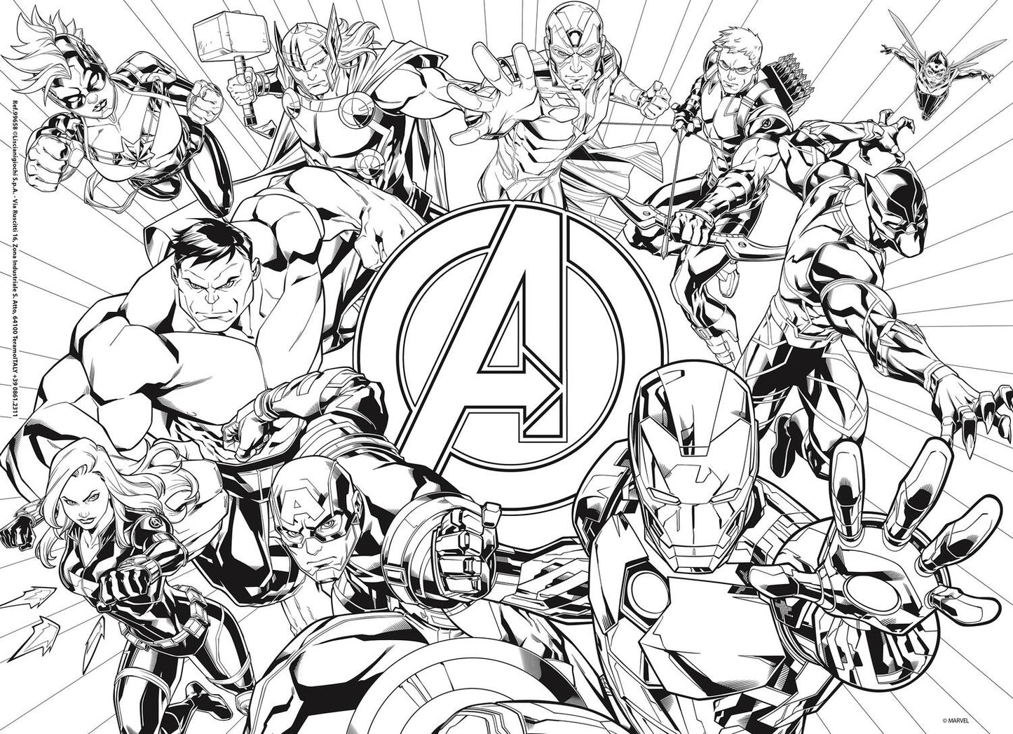 Puzzle de colorat - Avengers (60 de piese)