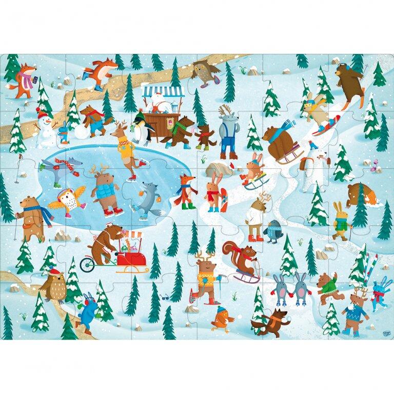 Puzzle (30 piese) cu carte - La sanius