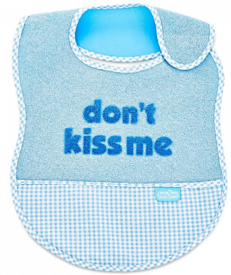 Baveta BabyJem din bumbac Dont Kiss Me