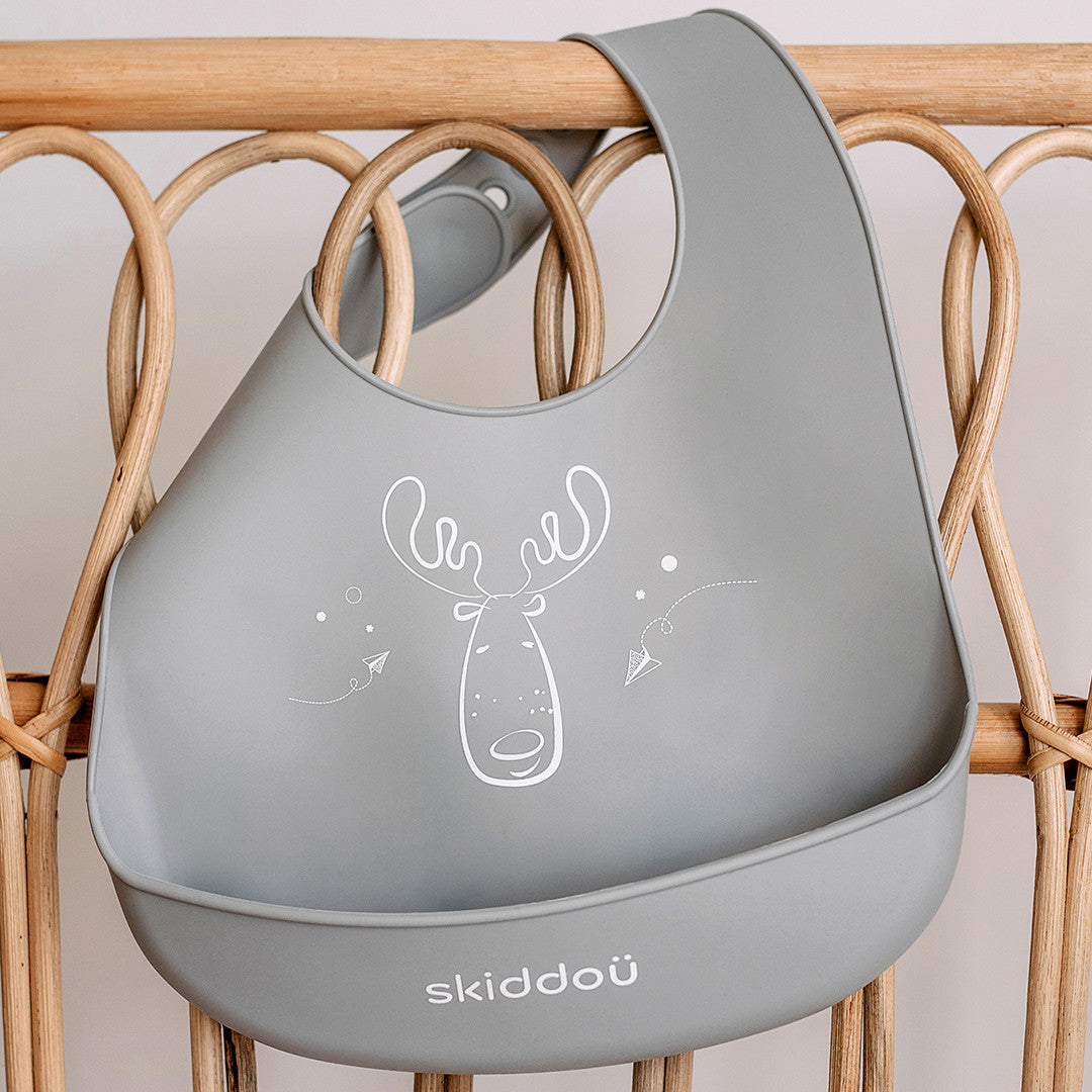 Baveta din silicon Smekke, Skiddou, Normandic dream, Gri