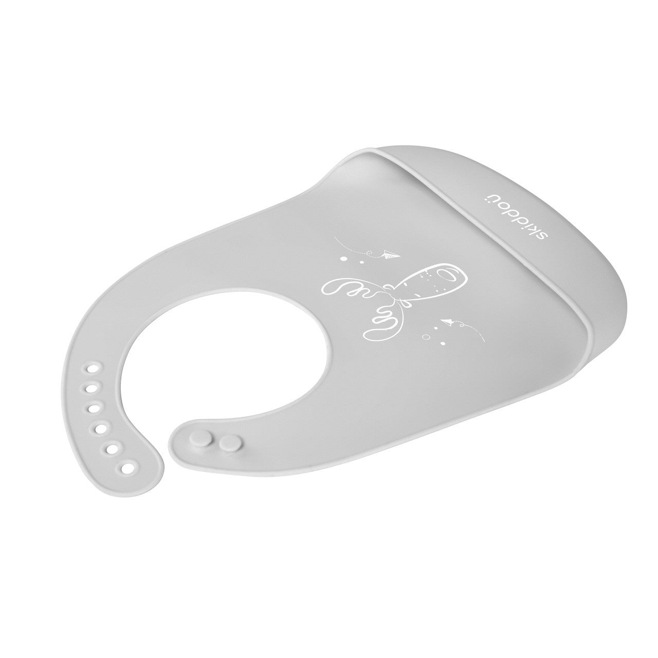 Baveta din silicon Smekke, Skiddou, Normandic dream, Gri
