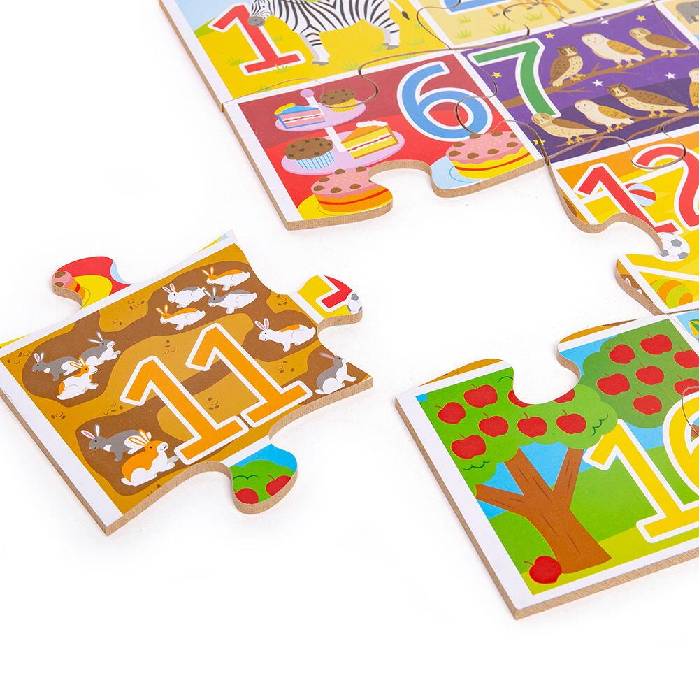 Puzzle de podea cu numere (20 piese)
