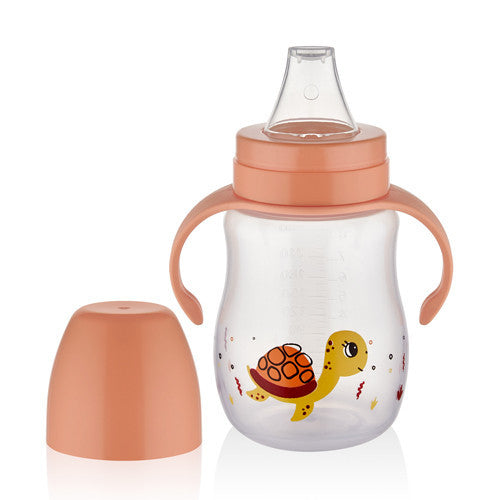 Biberon cu toarte si tetina din silicon BabyJem