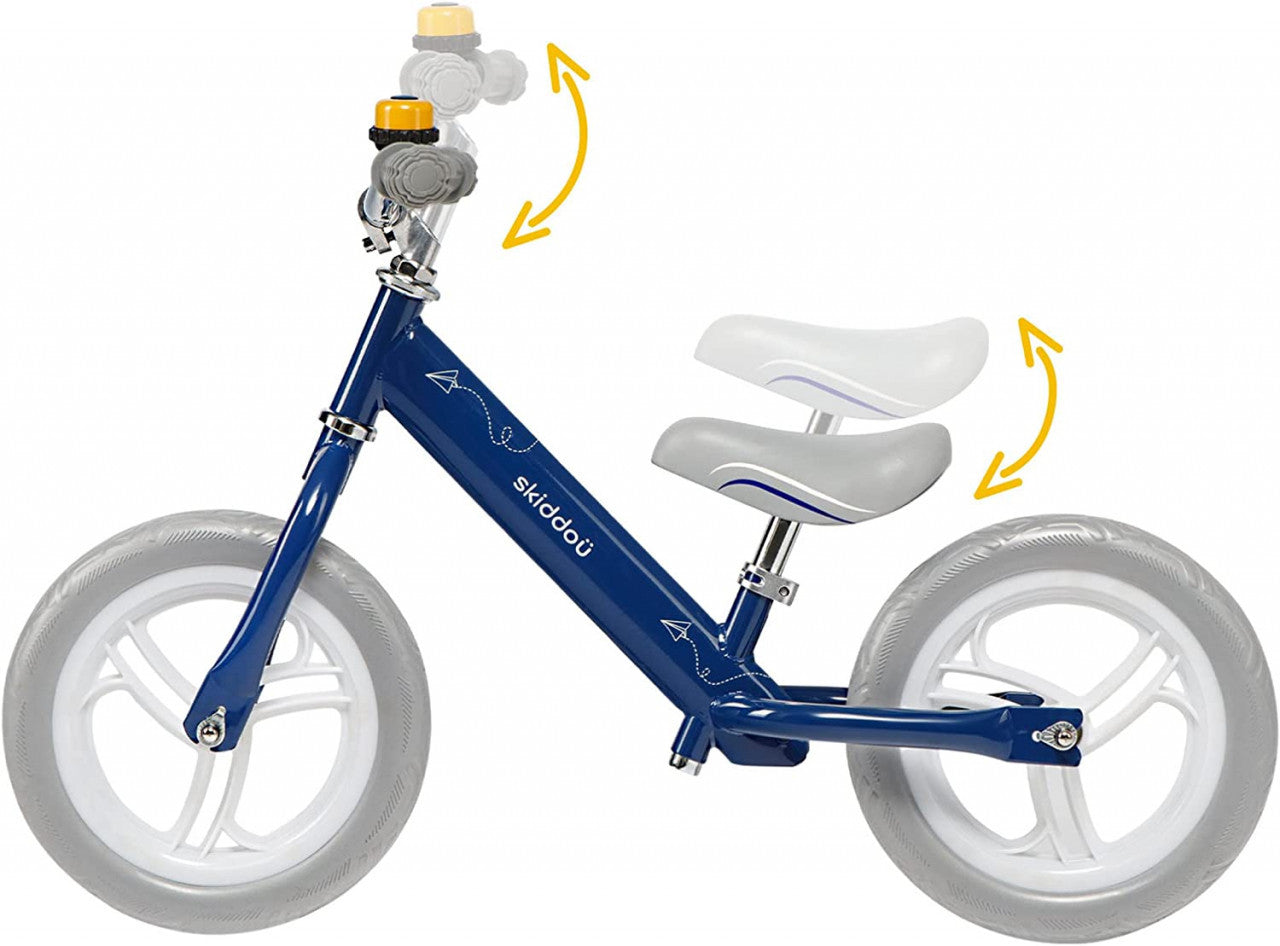 Bicicleta fara pedale Nils, Skiddou, Denim, Bleumarin