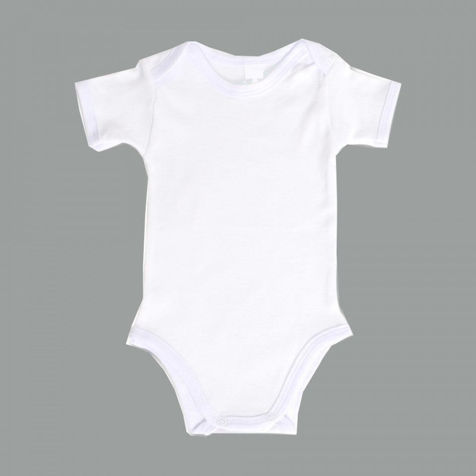 Body din bumbac alb cu maneca scurta