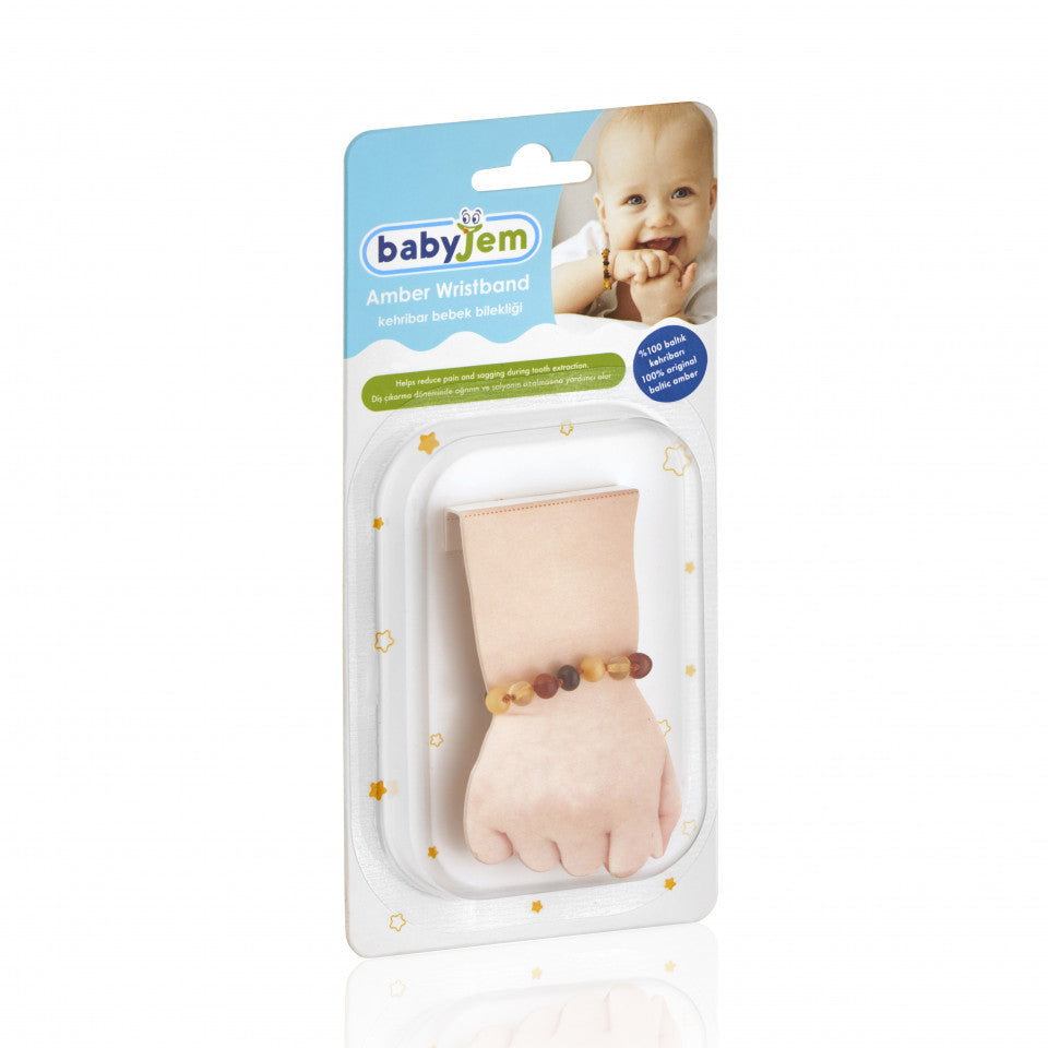 Bratara din chihlimbar pentru bebelusi BabyJem