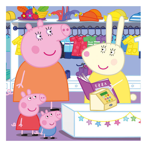 Puzzle 3 in 1 Purcelusa Peppa - Dupa-amiaza fericita (3 x 55 piese)