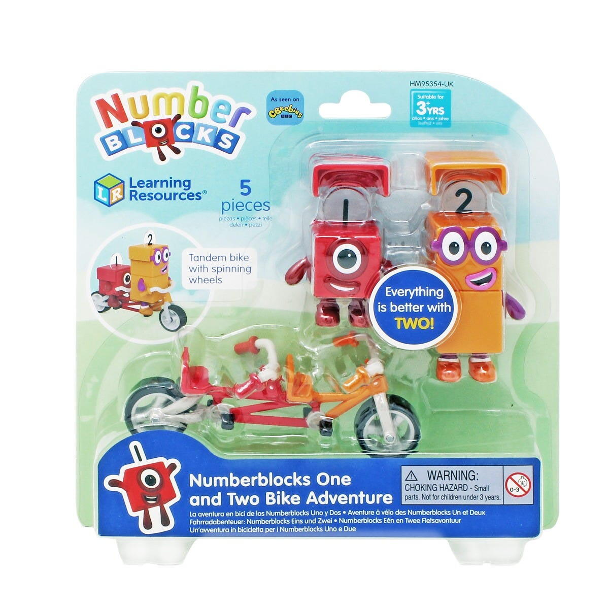Set figurine Numberblocks - Aventuri pe bicicleta cu Unu & Doi