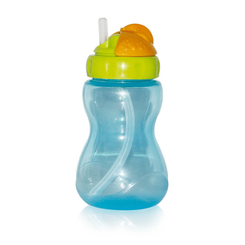Cana sport anticurgere cu pai 275 ml, culori diferite