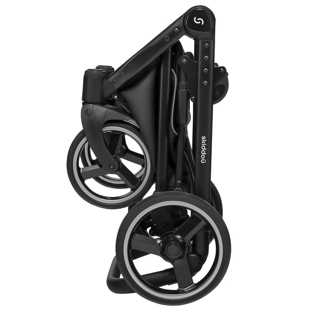 Carucior 2 in 1 Oslo+, Onyx, Negru, Skiddou