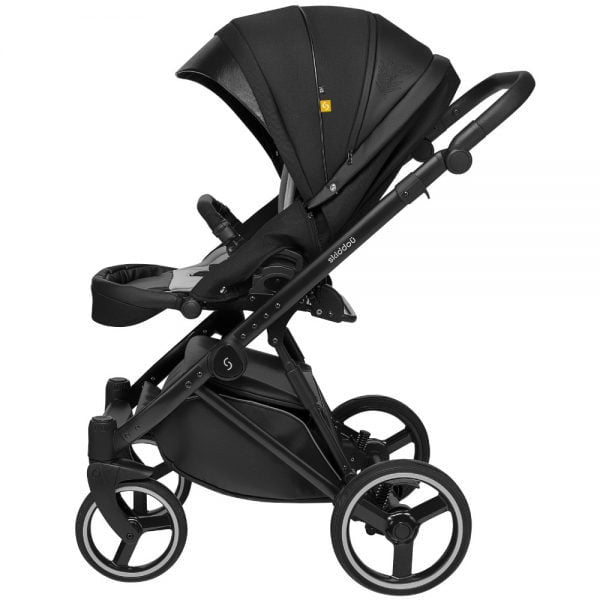 Carucior 2 in 1 Oslo+, Onyx, Negru, Skiddou