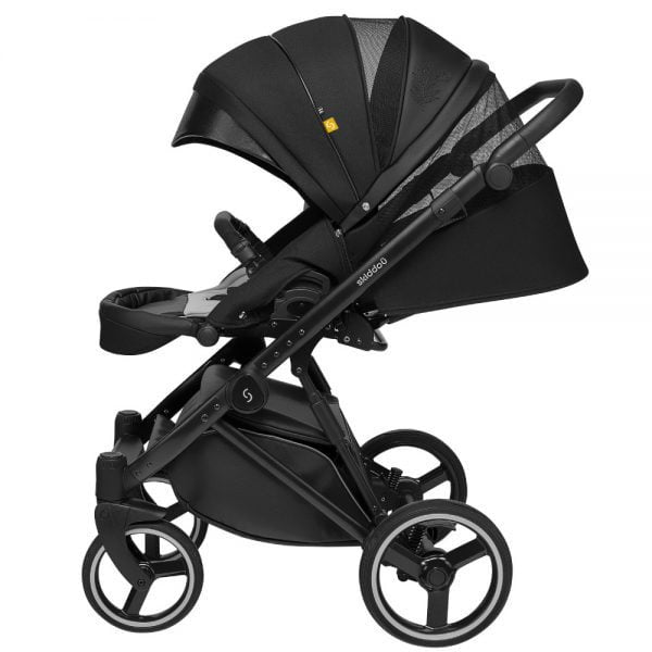 Carucior 2 in 1 Oslo+, Onyx, Negru, Skiddou