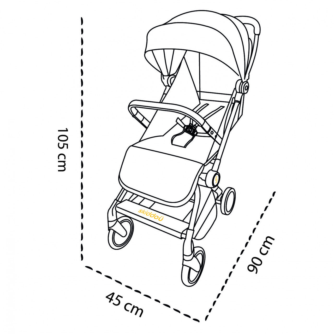 Carucior sport pliabil ultracompact pentru calatorii Espoo+, Evening Shadow, Gri inchis, Skiddou