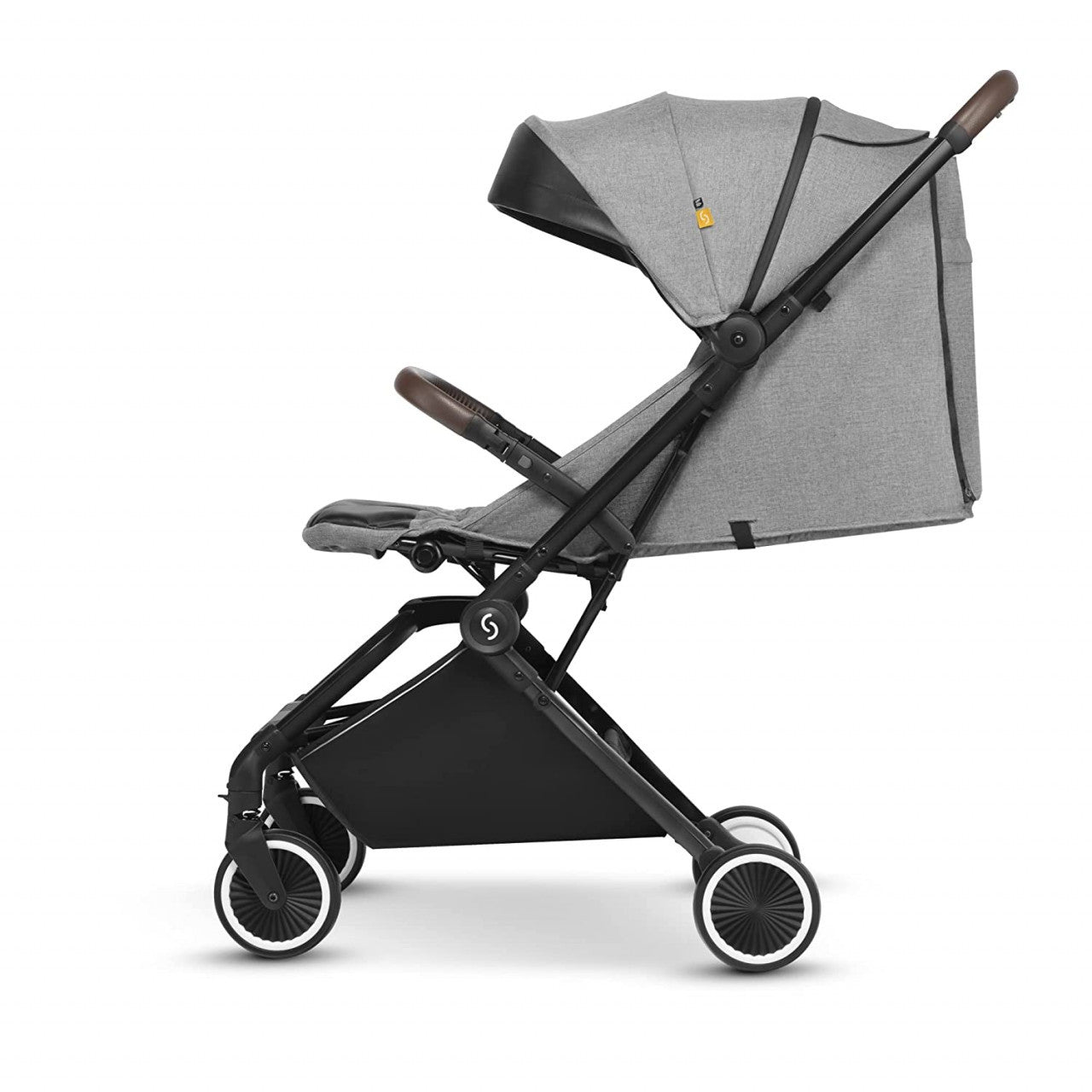 Carucior sport pliabil ultracompact pentru calatorii Espoo+, Evening Shadow, Gri inchis, Skiddou