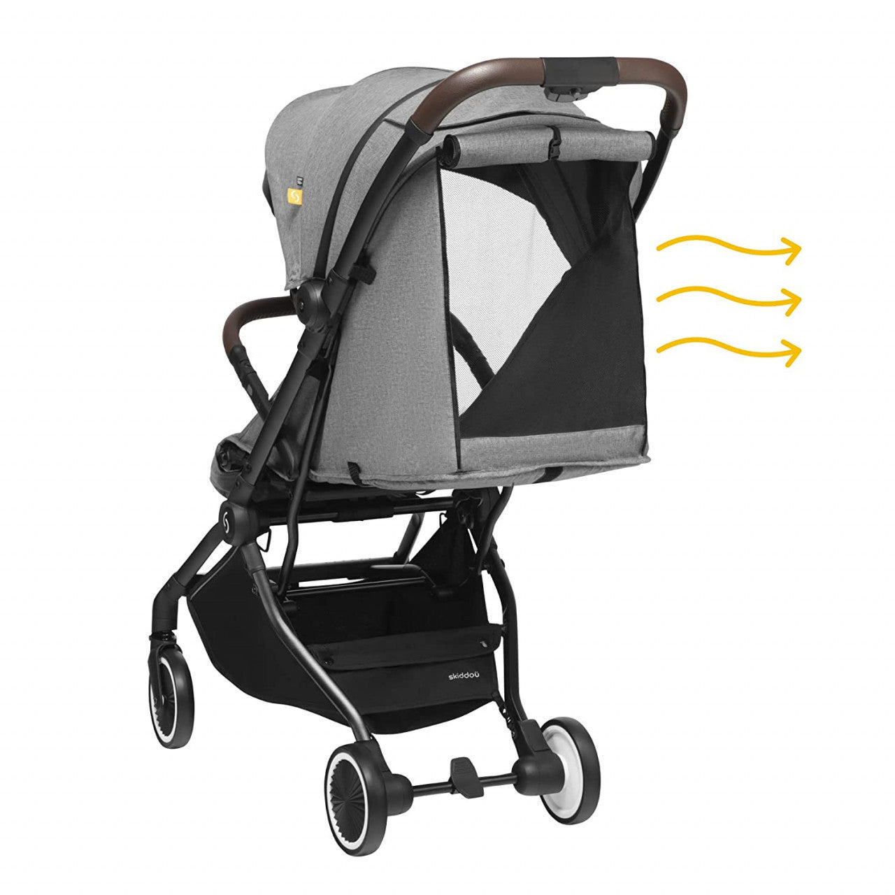 Carucior sport pliabil ultracompact pentru calatorii Espoo+, Evening Shadow, Gri inchis, Skiddou