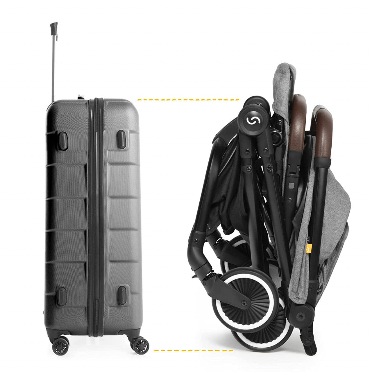 Carucior sport pliabil ultracompact pentru calatorii Espoo+, Evening Shadow, Gri inchis, Skiddou