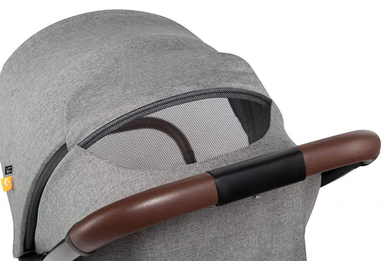 Carucior sport pliabil ultracompact pentru calatorii Espoo+, Evening Shadow, Gri inchis, Skiddou