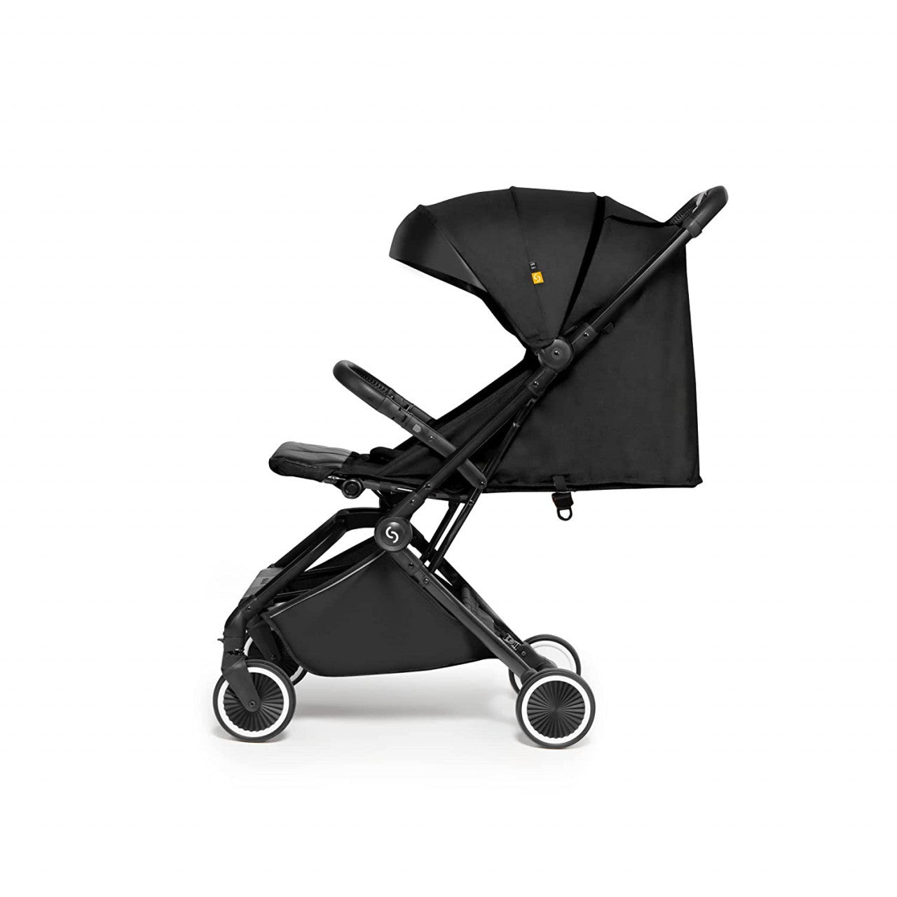 Carucior sport pliabil ultracompact pentru calatorii Espoo+, Onyx, Negru, Skiddou