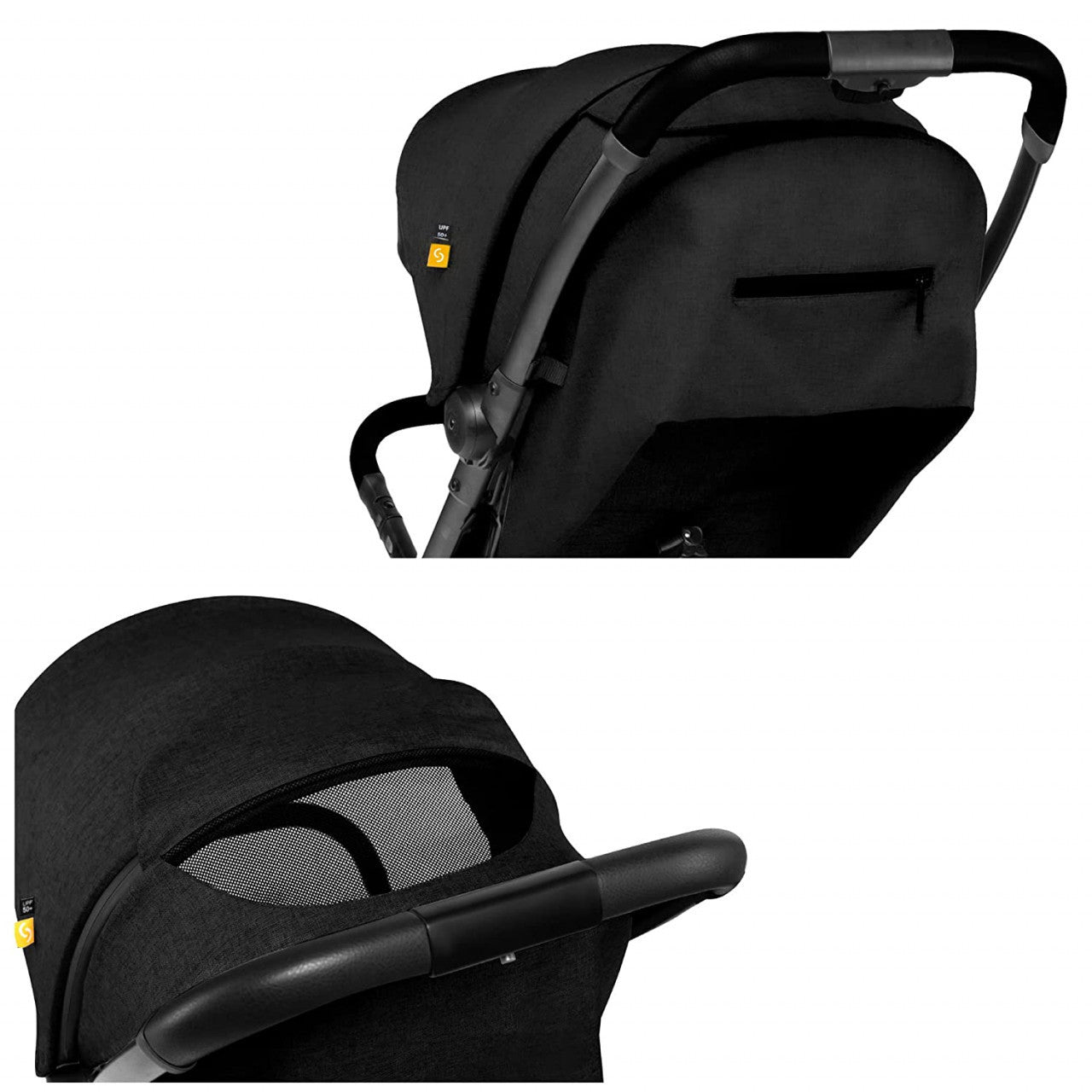 Carucior sport pliabil ultracompact pentru calatorii Espoo+, Onyx, Negru, Skiddou