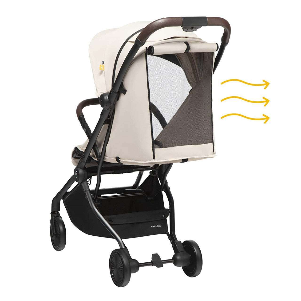 Carucior sport pliabil ultracompact pentru calatorii Espoo+, Vanilla Delight, Beige, Skiddou - Editie Limitata