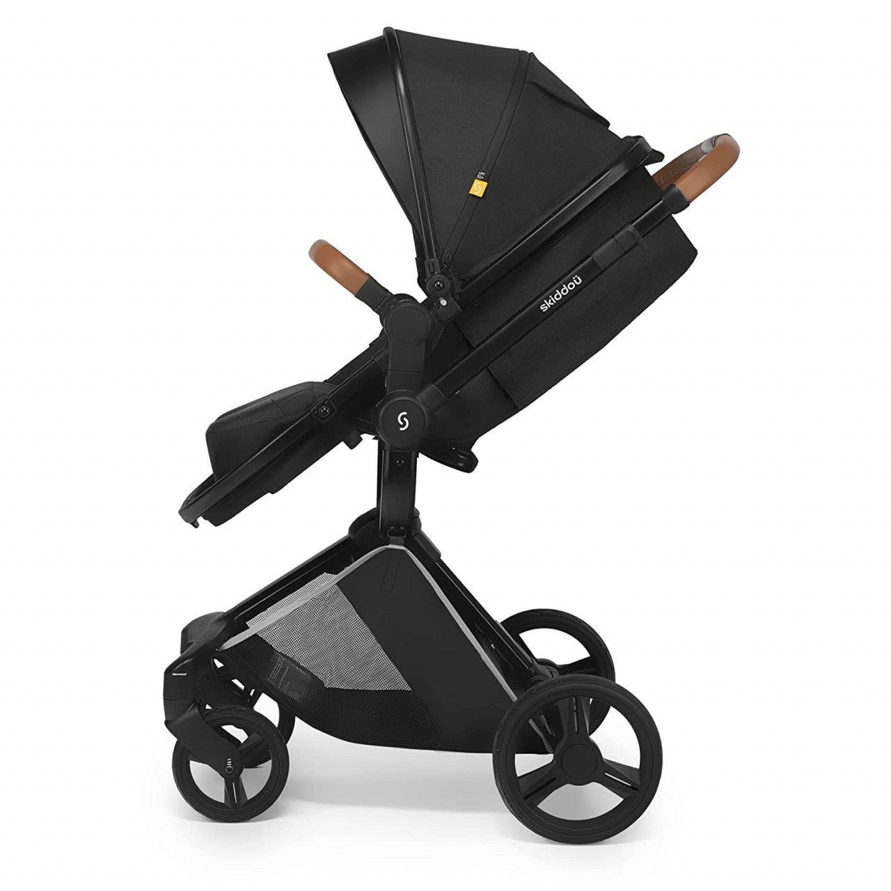 Carucior transformabil 2 in 1 Nasjo, Onyx, Negru, Skiddou