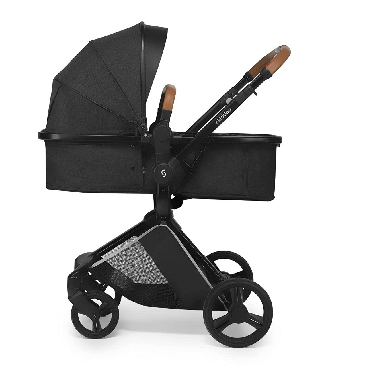 Carucior transformabil 2 in 1 Nasjo, Onyx, Negru, Skiddou