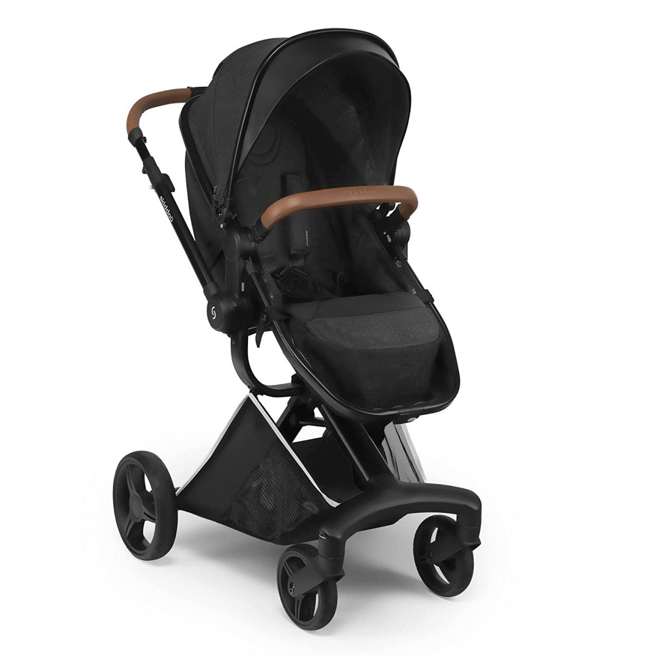 Carucior transformabil 2 in 1 Nasjo, Onyx, Negru, Skiddou