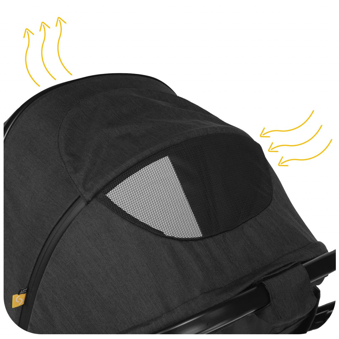 Carucior transformabil 2 in 1 Nasjo, Onyx, Negru, Skiddou