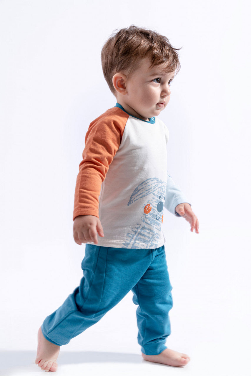 Compleu 2 piese Dogs pentru baietei, Tongs baby