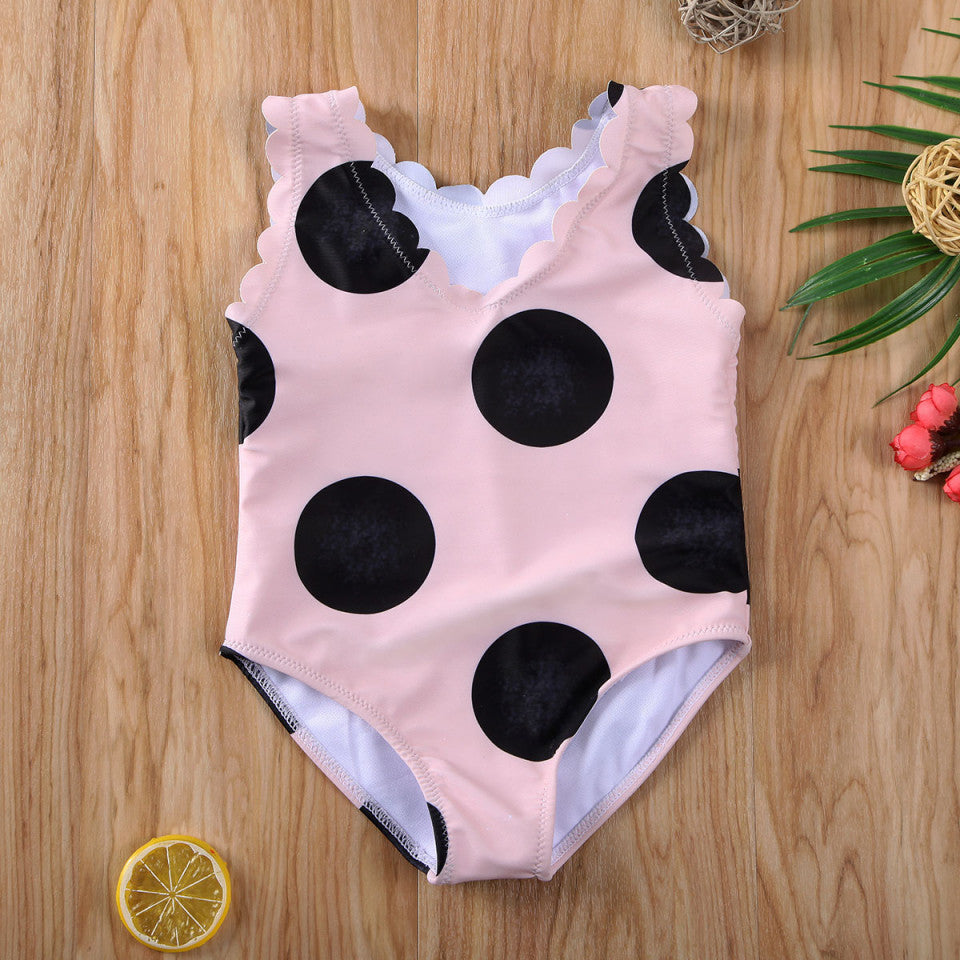 Costum de baie cu buline mari