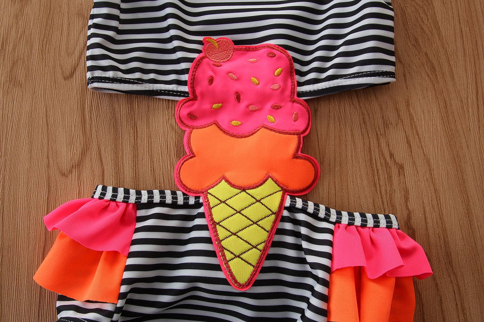 Costum de baie decupat Inghetata