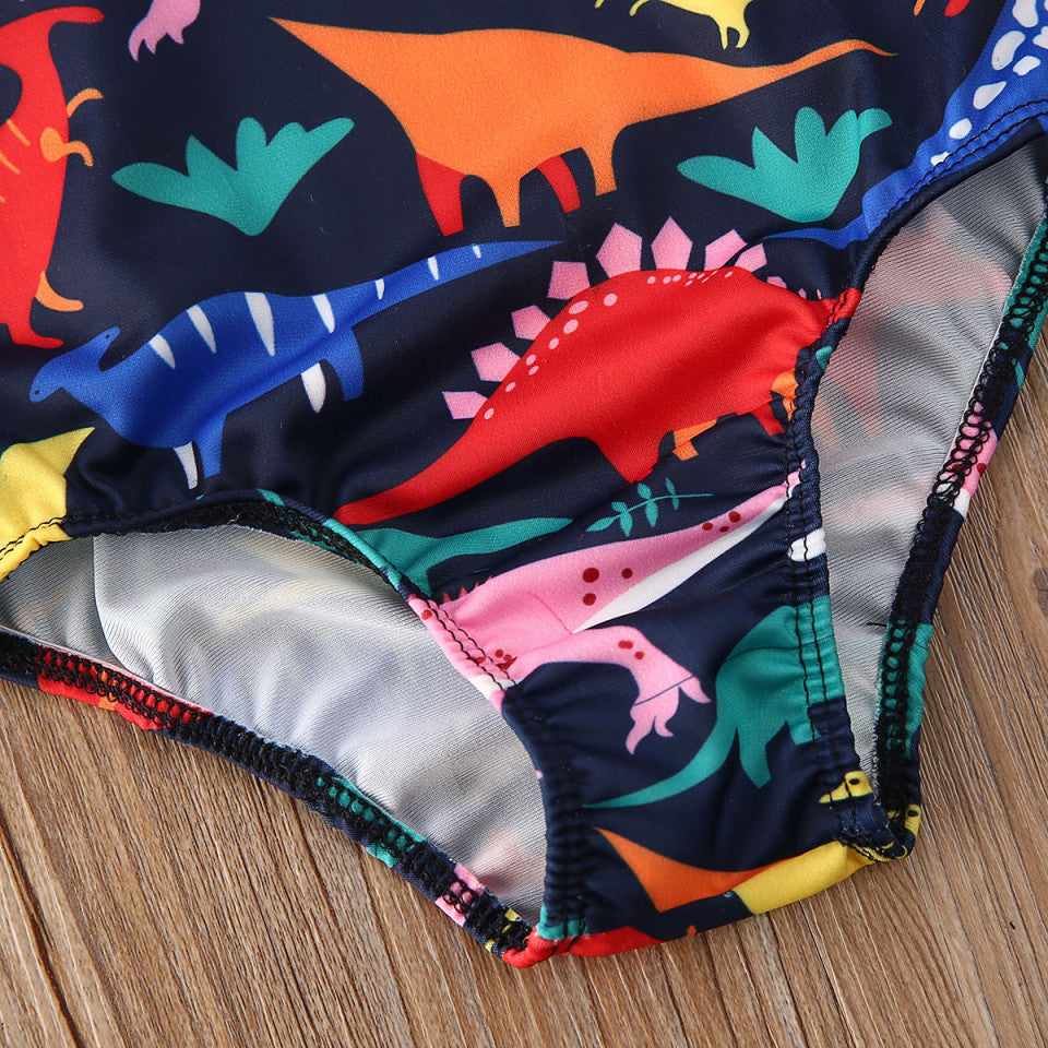 Costum de baie Dinozauri colorati