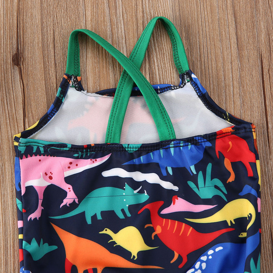 Costum de baie Dinozauri colorati