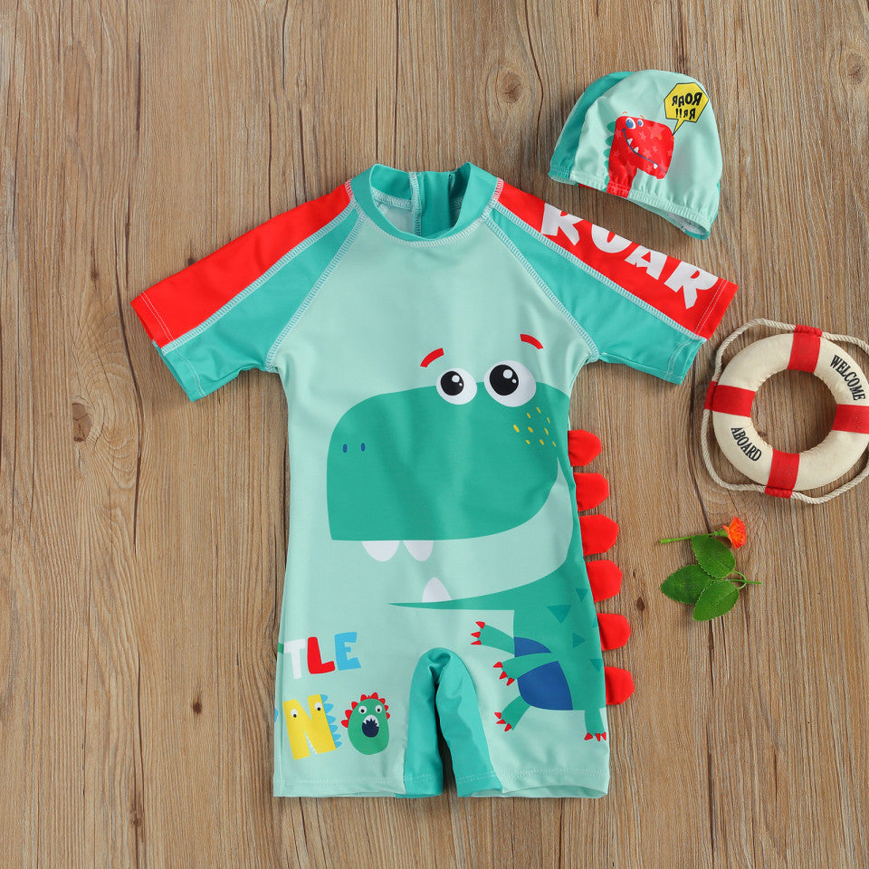 Costum intreg de surf cu dinozauri