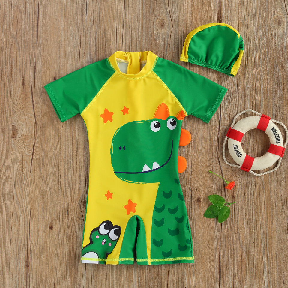 Costum intreg de surf cu dinozauri