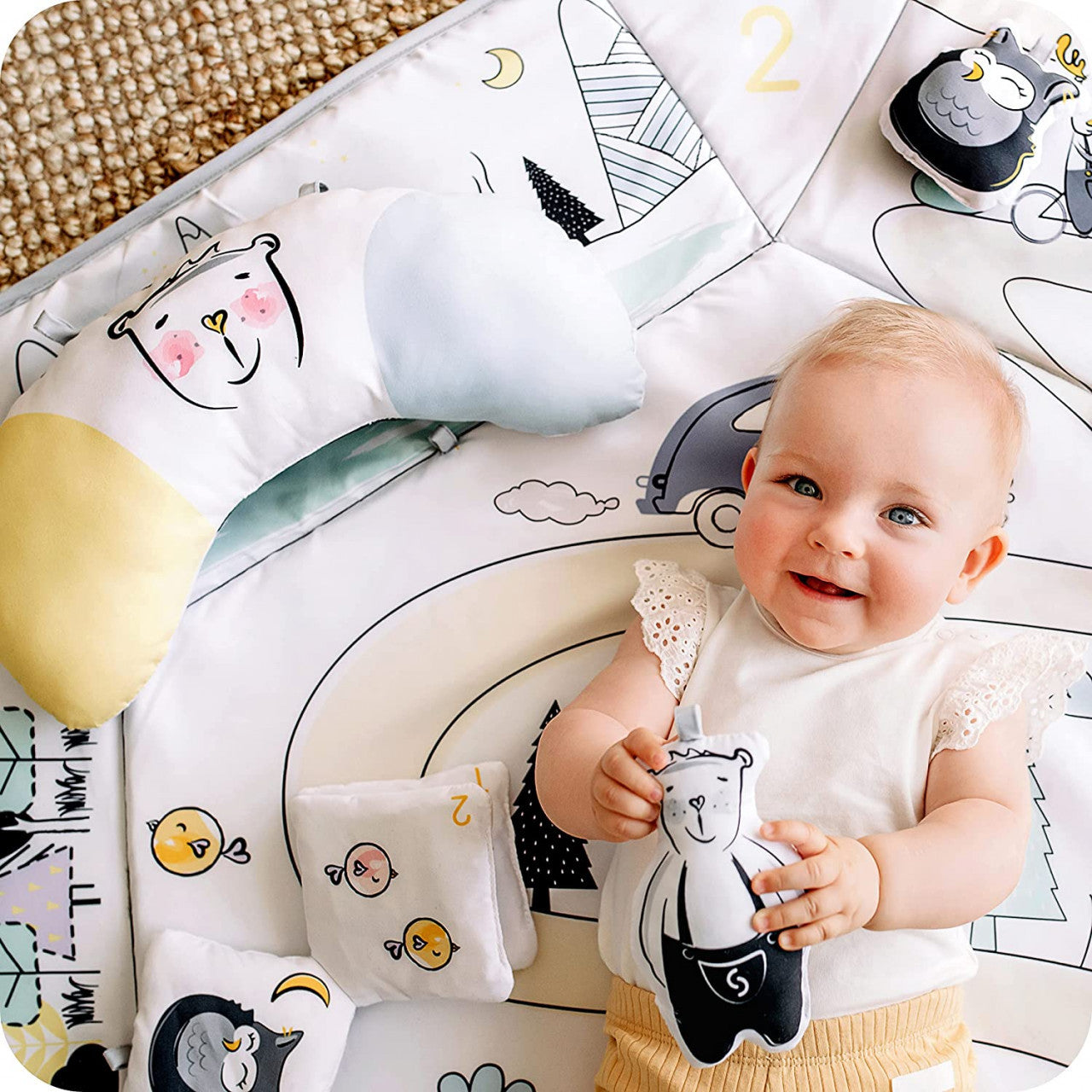 Covoras senzorial si educativ 3 in 1 Lykke, Skiddou