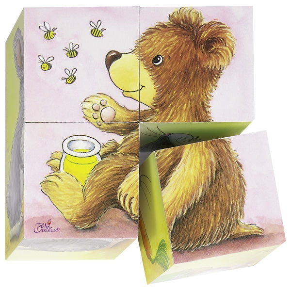 Cuburi cu pui de animale - Set educativ