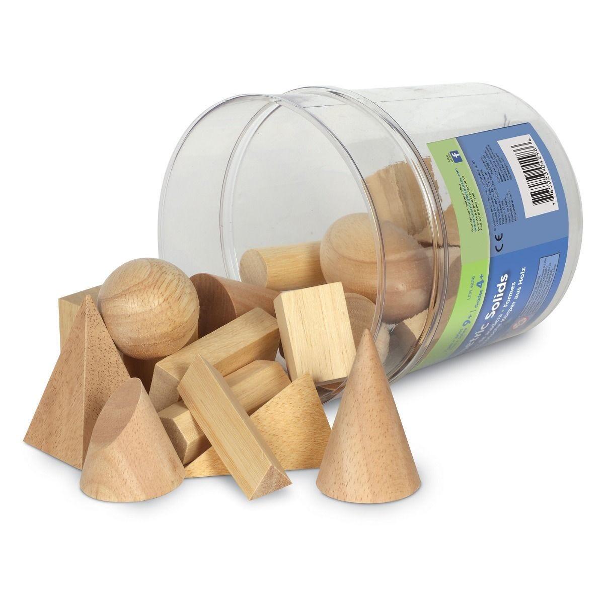 Forme geometrice din lemn (set 19)