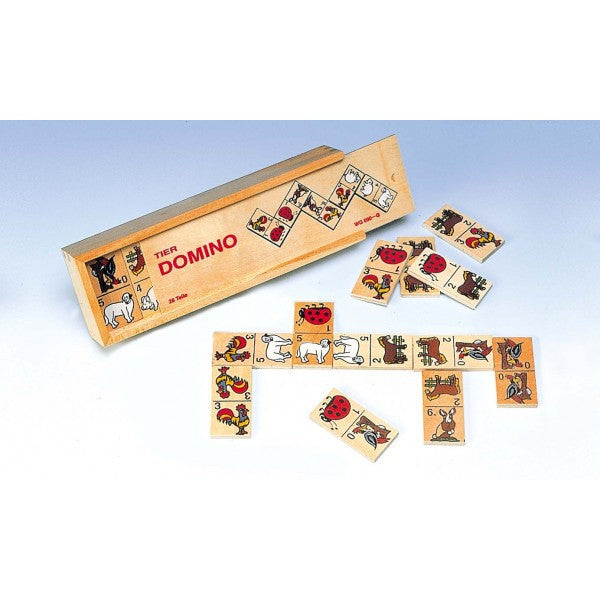 Domino Animale in cutie de lemn